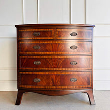 Load image into Gallery viewer, Bow Front English Mahogany Chest