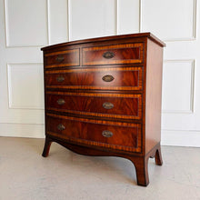 Load image into Gallery viewer, Bow Front English Mahogany Chest