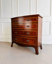 Load image into Gallery viewer, Bow Front English Mahogany Chest