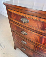 Load image into Gallery viewer, Bow Front English Mahogany Chest