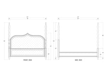 Load image into Gallery viewer, Brighton Upholstered Back Bed
