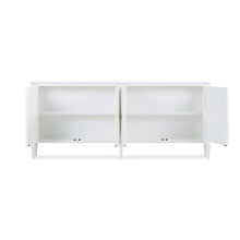 Load image into Gallery viewer, Designed with a clean, elongated silhouette, the Bramble Chelsea Long Narrow Sideboard offers substantial storage in a refined, space-conscious profile. At just 10 inches deep, it’s ideal for hallways, dining spaces, or behind a sofa—delivering function without visual weight. Good Bones Furniture