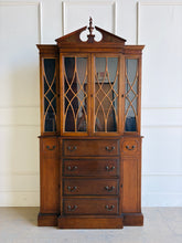 Load image into Gallery viewer, Vintage Custom Lacquered Display Cabinet with Flip Down Secretary Desk