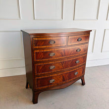Load image into Gallery viewer, Bow Front English Mahogany Chest