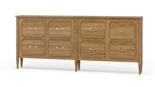 Load image into Gallery viewer, Designed with a clean, elongated silhouette, the Bramble Chelsea Long Narrow Sideboard offers substantial storage in a refined, space-conscious profile. At just 10 inches deep, it’s ideal for hallways, dining spaces, or behind a sofa—delivering function without visual weight. Good Bones Furniture