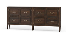 Load image into Gallery viewer, Designed with a clean, elongated silhouette, the Bramble Chelsea Long Narrow Sideboard offers substantial storage in a refined, space-conscious profile. At just 10 inches deep, it’s ideal for hallways, dining spaces, or behind a sofa—delivering function without visual weight. Good Bones Furniture