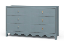 Load image into Gallery viewer, Clean-lined but full of character, the Bramble Chloe Dresser is a modern heirloom in the making. Its distinctive scalloped apron brings a playful architectural detail to this classic silhouette, while the six soft, self close drawers offer generous storage. Good Bones Furniture