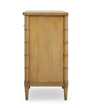 Load image into Gallery viewer, The Bramble Martinique 6 Drawer Dresser blends timeless craftsmanship with relaxed island-inspired styling. Constructed from solid mahogany, this beautifully detailed dresser features carved rope molding around each drawer front, bamboo-inspired corner posts, tapered legs, and elegant brushed metal hardware. Good Bones Furniture