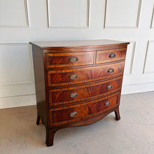 Load image into Gallery viewer, Bow Front English Mahogany Chest