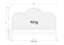 Load image into Gallery viewer, Scalloped Headboard with Rattan