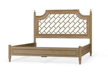 Load image into Gallery viewer, Crafted from solid mahogany, the Chelsea Bed brings classic faux bamboo design into a beautifully balanced, livable form Fruitwood finish.