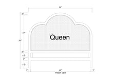 Load image into Gallery viewer, Scalloped Headboard with Rattan