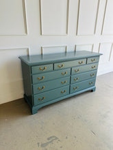 Load image into Gallery viewer, Traditional Vintage 9 drawer Dresser in Inchyra Blue