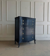 Load image into Gallery viewer, French Provincial 5 Drawer Chest in Custom Naval