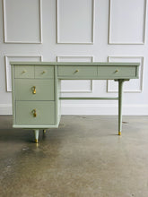 Load image into Gallery viewer, Vintage Mid-Century Desk in Benjamin Moore Saybrook Sage