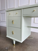 Load image into Gallery viewer, Vintage Mid-Century Desk in Benjamin Moore Saybrook Sage