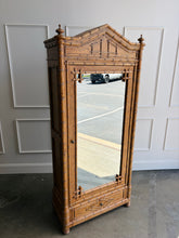 Load image into Gallery viewer, Faux Bamboo Armoire with Mirrored Door