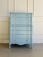 Load image into Gallery viewer, French Provincial Tallboy Chest in Parma Gray