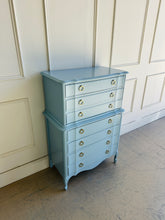Load image into Gallery viewer, French Provincial Tallboy Chest in Parma Gray