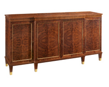 Load image into Gallery viewer, Modern History Large Walnut Breakfront Cabinet