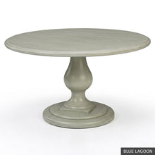 Load image into Gallery viewer, The 54 inch Lafayette Dining Table hits the sweet spot for round dining—generous enough to seat six comfortably, yet intimate enough to keep conversation effortless. Designed by Phillips Scott and crafted from hardwood solids and veneers, the table features a layered molded edge, sculptural turned pedestal, and substantial tiered base. Good Bones Furniture
