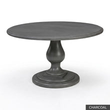 Load image into Gallery viewer, The 60 inch Phillips Scott Lafayette Dining Table offers generous seating for six with added elbow room and ample space for serving pieces. Crafted from hardwood solids and veneers, the tabletop features a layered molded edge supported by a sculptural turned pedestal and substantial tiered base. Good Bones Furniture