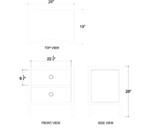 Load image into Gallery viewer, Mornington Linen Wrapped Nightstand