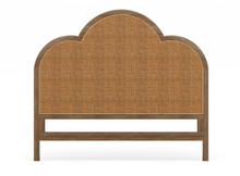 Load image into Gallery viewer, Scalloped Headboard with Rattan