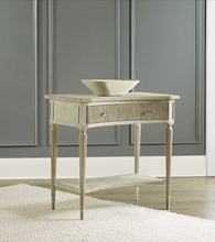 Load image into Gallery viewer, Ribbed Bedside Table With Shelf-Antique Grey
