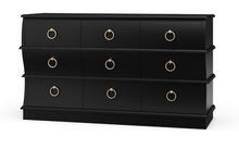 Load image into Gallery viewer, Serpentine 9 drawer dresser