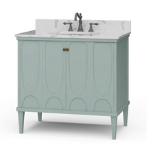 Load image into Gallery viewer, Eclipse Single vanity with sink & marble top
