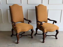 Load image into Gallery viewer, Thomasville Ernest Hemingway Collection 9-piece dining set. Designed with classic European influences and the relaxed sophistication that defines the Ernest Hemingway Collection, this complete dining suite features a beautifully figured mahogany extension table paired with six sculptural loop-back side chairs and two generously proportioned host armchairs. Good Bones Furniture