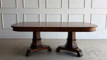 Load image into Gallery viewer, Thomasville Ernest Hemingway Collection 9-piece dining set. Designed with classic European influences and the relaxed sophistication that defines the Ernest Hemingway Collection, this complete dining suite features a beautifully figured mahogany extension table paired with six sculptural loop-back side chairs and two generously proportioned host armchairs. Good Bones Furniture