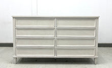 Load image into Gallery viewer, Avalaire 8 Drawer Dresser in Marion White by Good Bones Furniture, showcasing solid mahogany craftsmanship, framed drawer detailing, and balanced proportions.