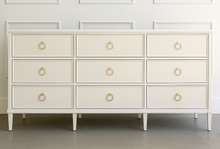 Load image into Gallery viewer, Hand-applied finish on solid mahogany dresser highlighting natural wood grain