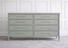Load image into Gallery viewer, Boylan 8 Drawer Dresser by Good Bones Furniture in custom lacquered finish, solid mahogany construction with modern soft-close drawer system.