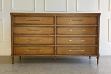Load image into Gallery viewer, Good Bones Furniture Boylan 8 Drawer Dresser in Honey Chestnut finish, sustainably sourced solid mahogany dresser with eight spacious dovetailed drawers.