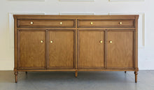 Load image into Gallery viewer, Boylan Sideboard by Good Bones Furniture in Honey Chestnut finish, heirloom-quality solid mahogany buffet with soft-closing drawers and cabinet storage.
