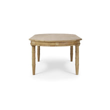 Load image into Gallery viewer, End view of the Grosvenor butterfly oval extension dining table highlighting its solid wood oval top and classic turned legs.