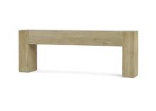Load image into Gallery viewer, Angled view of the Tuscan Rustic Distressed Console featuring clean architectural lines and a warm distressed teak finish.
