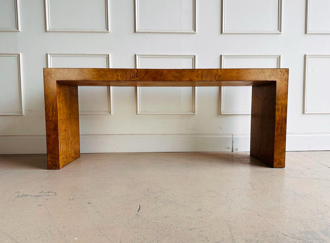 Burlwood Console Table