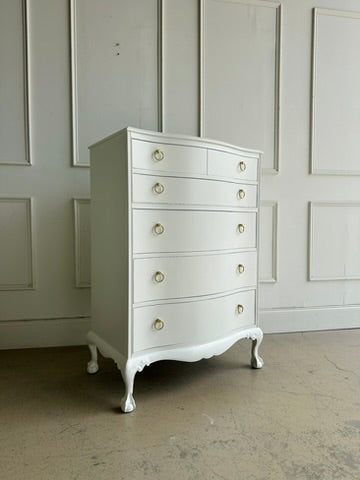 Tomlinson French Provincial Chest in White Dove