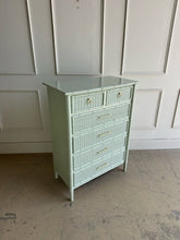 Load image into Gallery viewer, Dixie Furniture Vintage Wicker/Bamboo Chest in Prescott Green
