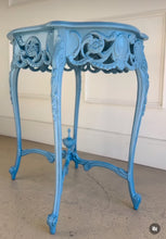 Load image into Gallery viewer, Antique Spider Leg Side Table in Leisure Blue
