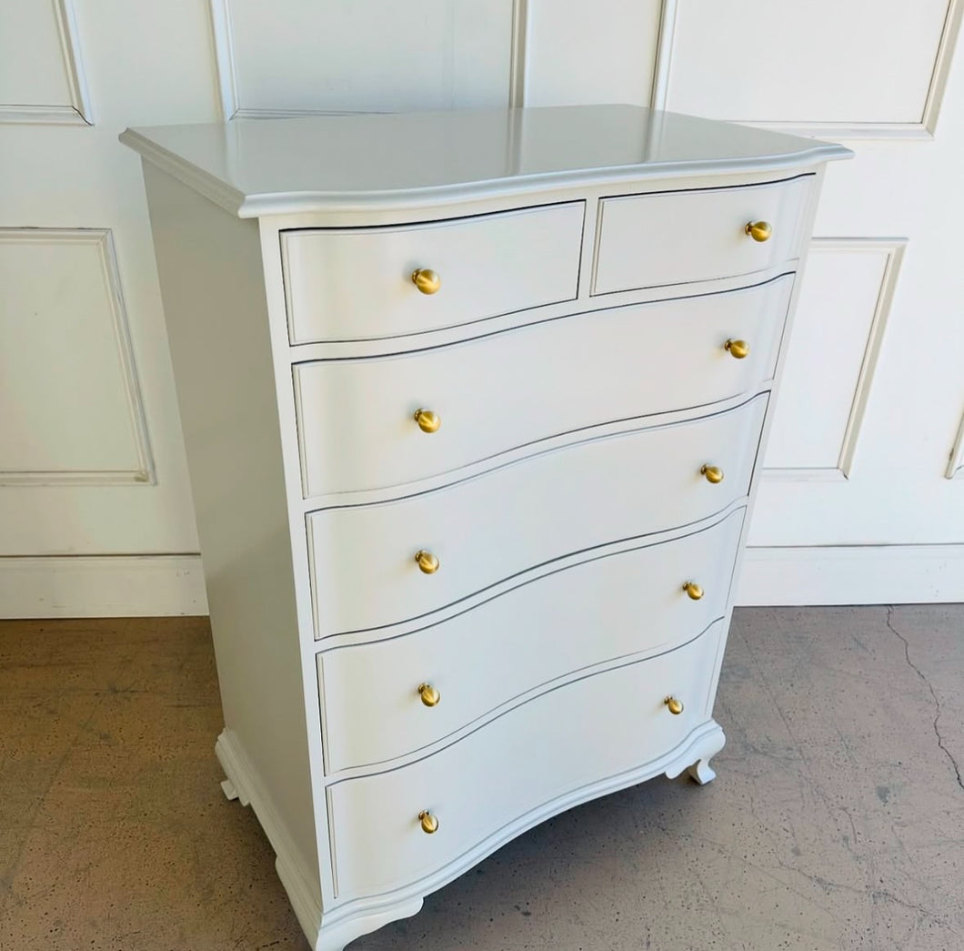 Vintage 6 Drawer chest in Revere Pewter