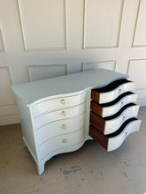 Load image into Gallery viewer, Vintage 8 drawer Serpentine Dresser in Smoke
