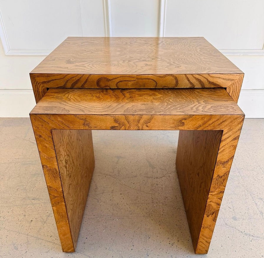 Burlwood Nesting Side Tables