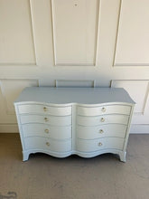 Load image into Gallery viewer, Vintage 8 drawer Serpentine Dresser in Smoke
