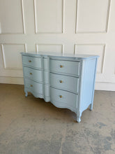 Load image into Gallery viewer, French Provincial 6 Drawer Dresser in Custom Blue
