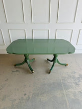 Load image into Gallery viewer, Mahogany Pedestal Dining Table in Custom Green

